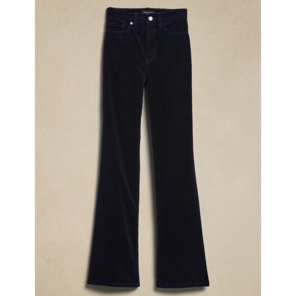 Banana Republic Corduroy Pants Size 28 Navy Blue Wide Relaxed Flare Jeans - Picture 6 of 14